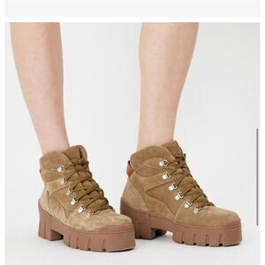 Isabel Marant Mealie Women's Brown Platform Ankle Boots Winter Casual